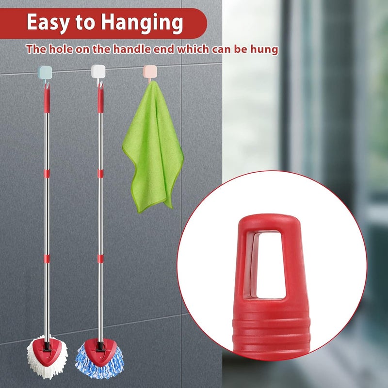 Hibaby مقبض استبدال ممسحة دوارة 4 أقسام - عصا استبدال ممسحة بطول 2.5-5 قدم متوافقة فقط مع مقبض ممسحة Ocedar EasyWring (رأس وقاعدة الممسحة غير مدرجين) - Image 5